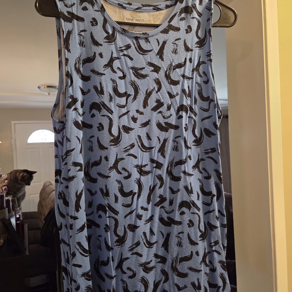 Nine West Blue and Black Women's Top